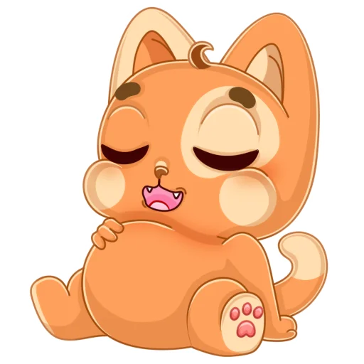 Telegram Sticker «Мандариновый кот» 😞