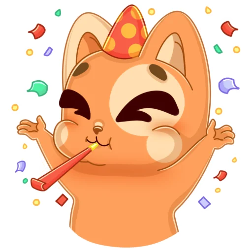 Telegram Sticker «Мандариновый кот» ❌