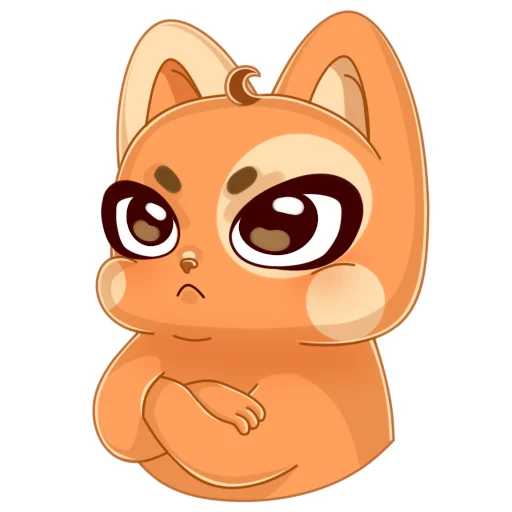 Стікер Telegram «Мандариновый кот» 😒