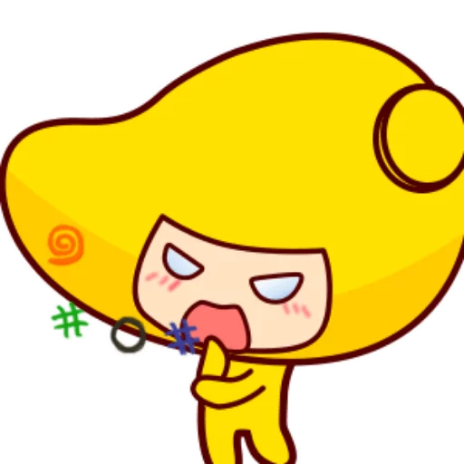 mango girl emoji 😠