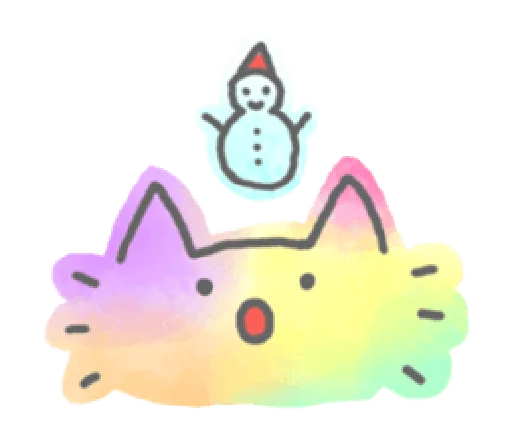 Telegram Sticker «Marble Cat Pack» ⛄️