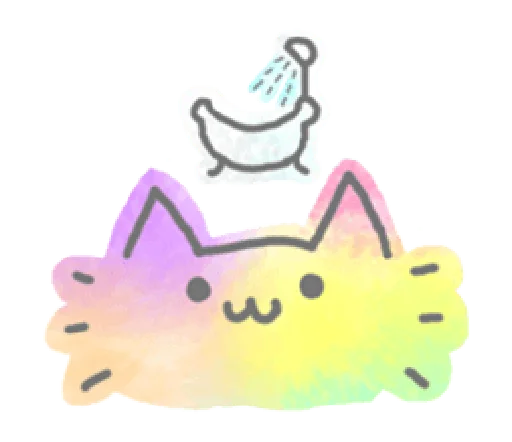 Telegram Sticker «Marble Cat Pack» 🛀