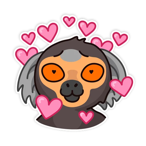 6 Telegram Sticker 😍 from «мармозеточка» pack