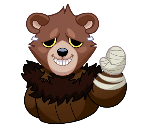 Telegram stickers Медвежутка без надписей 