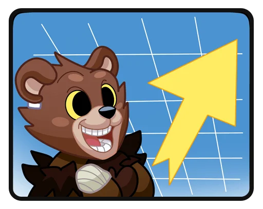 Telegram stiker «Медвежутка без надписей» 📈