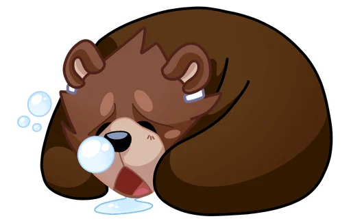 Telegram Sticker «Медвежутка без надписей » 😴