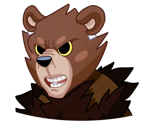 Медвежутка без надписей emoji 😤