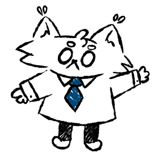 Telegram Sticker «Мяу-Мяу котик Инспурер» 😶
