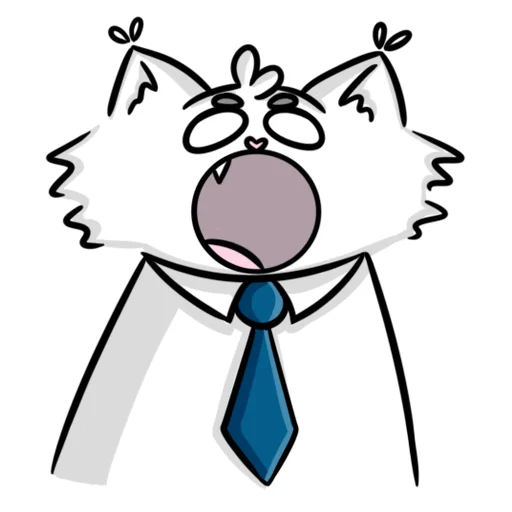 Telegram Sticker «Мяу-Мяу котик Инспурер» 😮