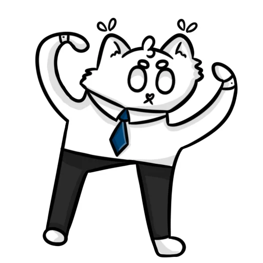 Telegram Sticker «Мяу-Мяу котик Инспурер» 😳