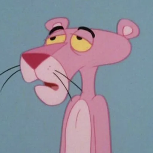 Pink Panther emoji 😞