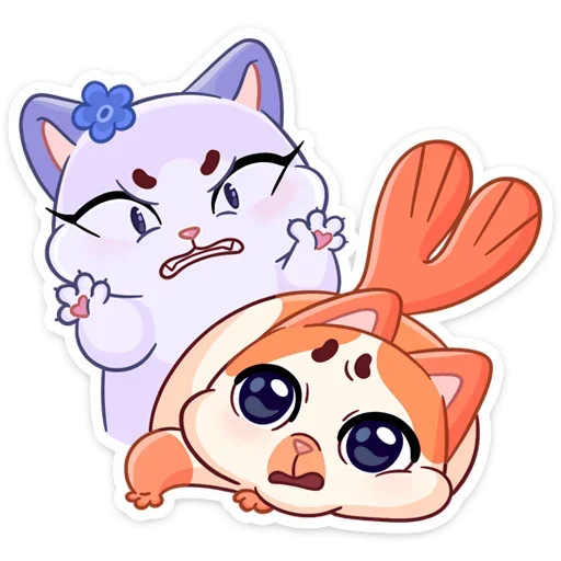 Миу-Мяу и Кусалочка emoji 😠