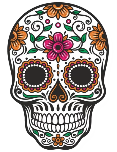 Стикеры телеграм Mexican Skulls