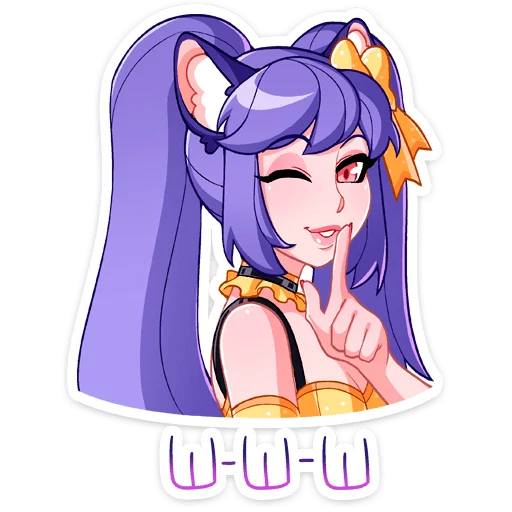 Telegram Sticker «Мия» 🤫