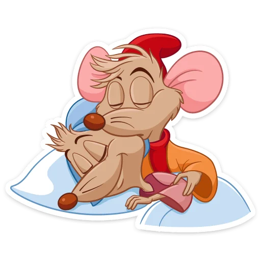Telegram Sticker «Влюблённые мышки» 😴