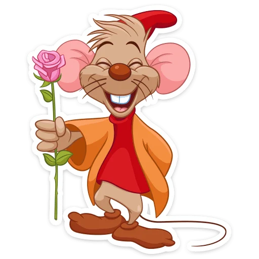 Стикер Telegram «Влюблённые мышки» 🌷