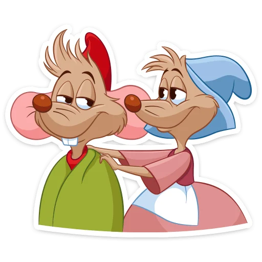 Telegram stiker «Влюблённые мышки» ☺️