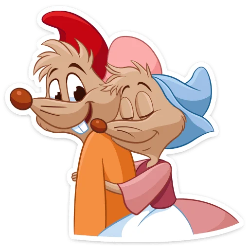 Telegram Sticker «Влюблённые мышки» 🤗