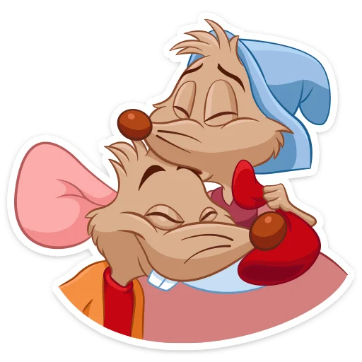 Telegram Sticker «Влюблённые мышки» 😘