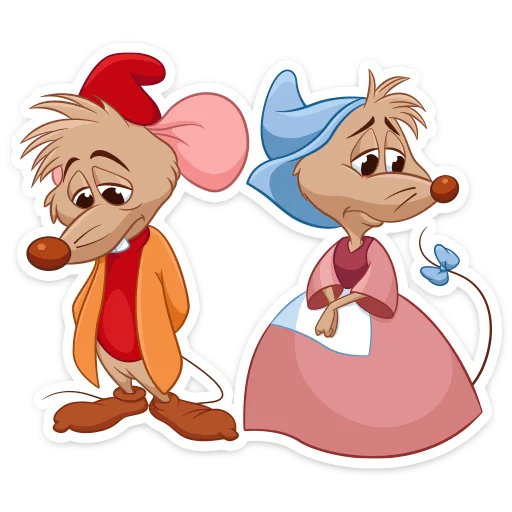 Telegram stiker «Влюблённые мышки» 😔