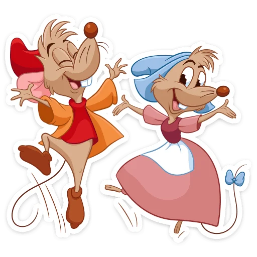 Telegram Sticker «Влюблённые мышки» 💃