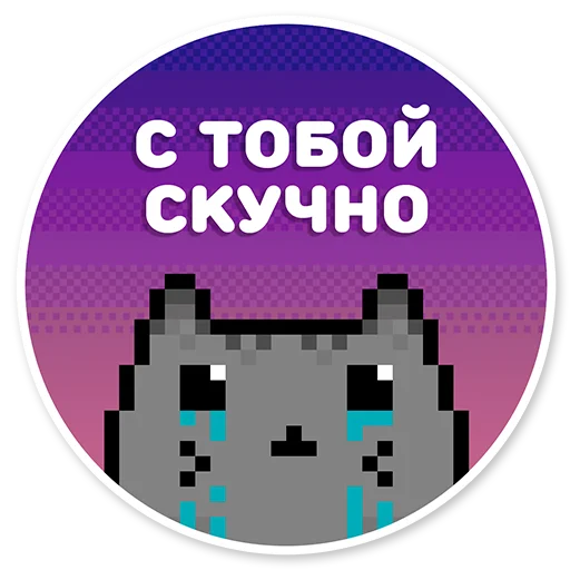 Telegram Sticker «misanthropic cat» 😕