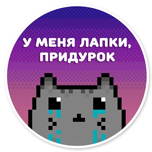 Telegram Sticker «misanthropic cat» 😥