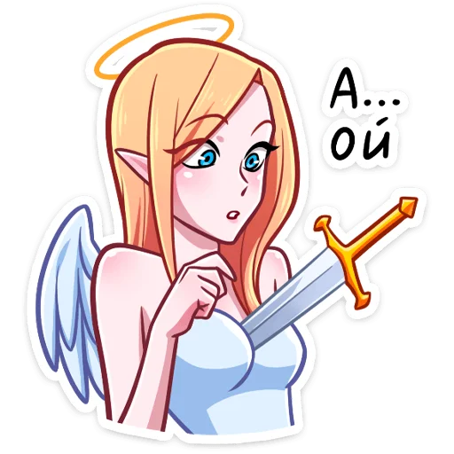 Стикер Telegram «Ангелица » 😬