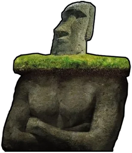 Telegram stiker «Moai | Моаи» 🗿