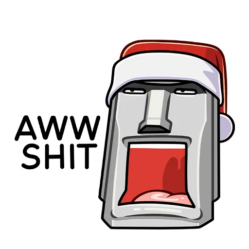 Новогодний Моаи Сноун emoji 🥴