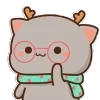 Telegram emoji «Xmas Mochi cats» ❄️