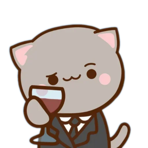 mochi cats meme sticker 🍷