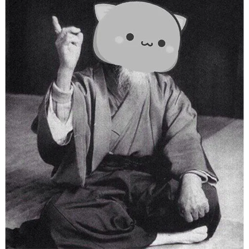 Telegram Sticker «mochi cats meme» ☝️