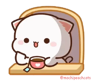 mochi peach cats №21 emoji 🥂