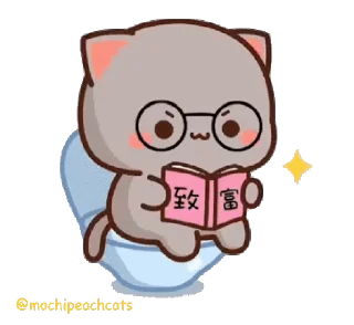 mochi peach cats №21 emoji 🤓