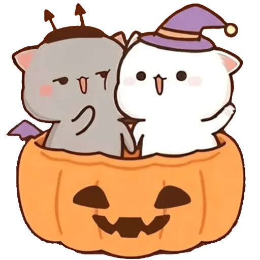 Telegram Sticker «mochi peach cats - Halloween» 🍬