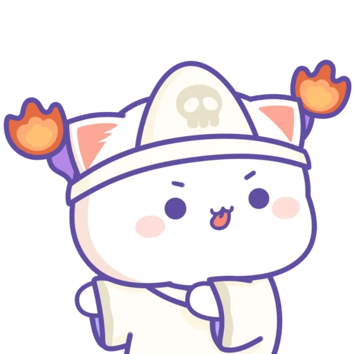 mochi peach cats - Halloween emoji 🎎