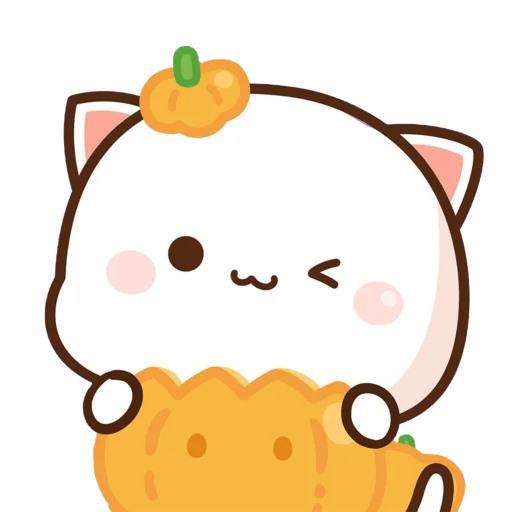 mochi peach cats - Halloween stiker 🎃