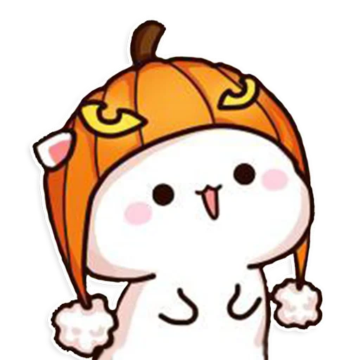 mochi peach cats - Halloween sticker 🧡