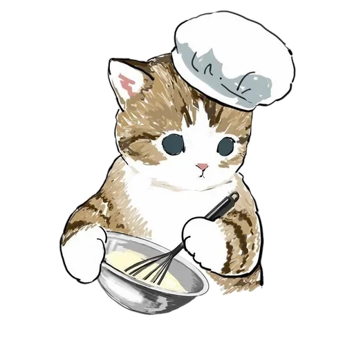 Telegram Sticker «Коты mofu_sand » 🧑‍🍳