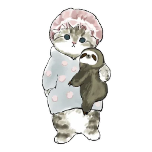 Коты mofu_sand  sticker 😴