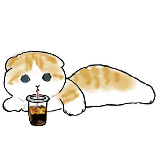 Коты mofu_sand  stiker 🥤