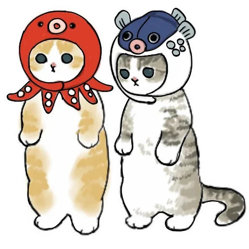Коты mofu_sand  stiker 👯‍♀