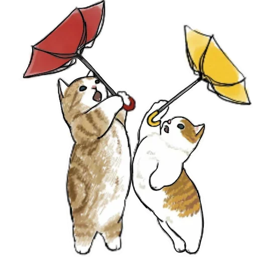 Коты mofu_sand sticker 🌂
