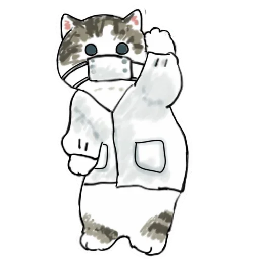 Коты mofu_sand  sticker 👨‍⚕