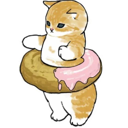Коты mofu_sand sticker 🍩