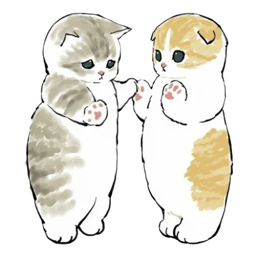 Коты mofu_sand  stiker ☺️