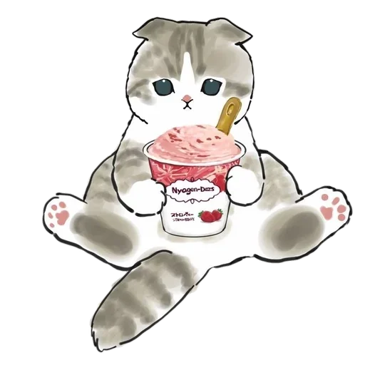 Коты mofu_sand  sticker 🍧