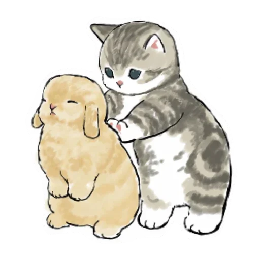 Коты mofu_sand sticker 😌