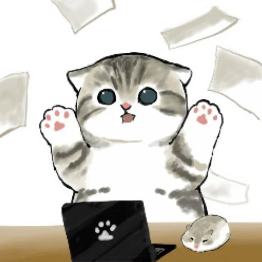 Стікер Telegram «Коты mofu_sand » 😫
